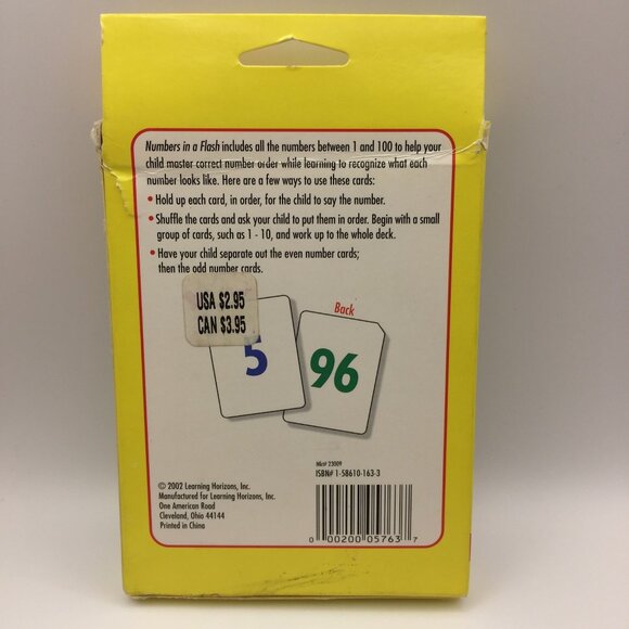Set of 2 Learning Horizons Numbers Colors & Shapes in a Flash 50 Cards Visual - Picture 7 of 16